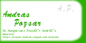 andras pozsar business card